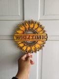 Sunflower Door Hanger 18 inch and 10 inch