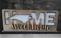 Home sweet home sign, house warming gifts, all 50 states